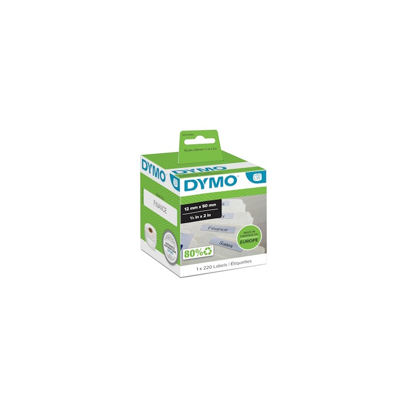 Dymo Etichette Bianco S0722460 99017 Etichette Bianche, 50X12Mm, 1X220 Pezzi Originale Dymo Etichette Bianco S0722460 99017 Etichette Bianche, 50X12Mm, 1X220 Pezzi Originale