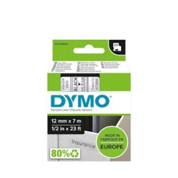 Dymo Nastro Nero Su Trasparente S0720500 45010 12Mm X 7M, Standard-D1-Ruolo Originale