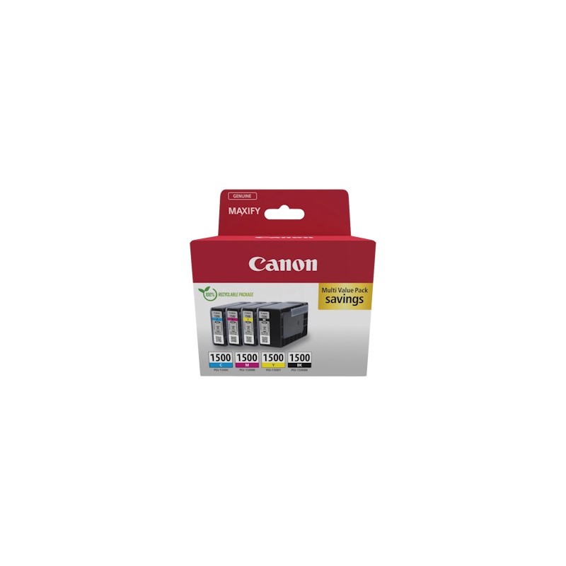 Canon Multipack Nero / Ciano / Magenta / Giallo Pgi-1500 9218B006 1300 Copie Originale Canon Multipack Nero / Ciano / Magenta / Giallo Pgi-1500 9218B006 1300 Copie Originale