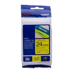 Brother Nastro Nero Su Giallo Tze-651 Tz-651 24 Mm X 8 M, Laminato Originale