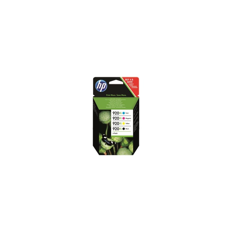 Hp Multipack nero / ciano / magenta / giallo C2N92Ae 920 Xl Cd972Ae + Cd973Ae + Cd974Ae +  Originale Hp Multipack nero / ciano / magenta / giallo C2N92Ae 920 Xl Cd972Ae + Cd973Ae + Cd974Ae +  Originale